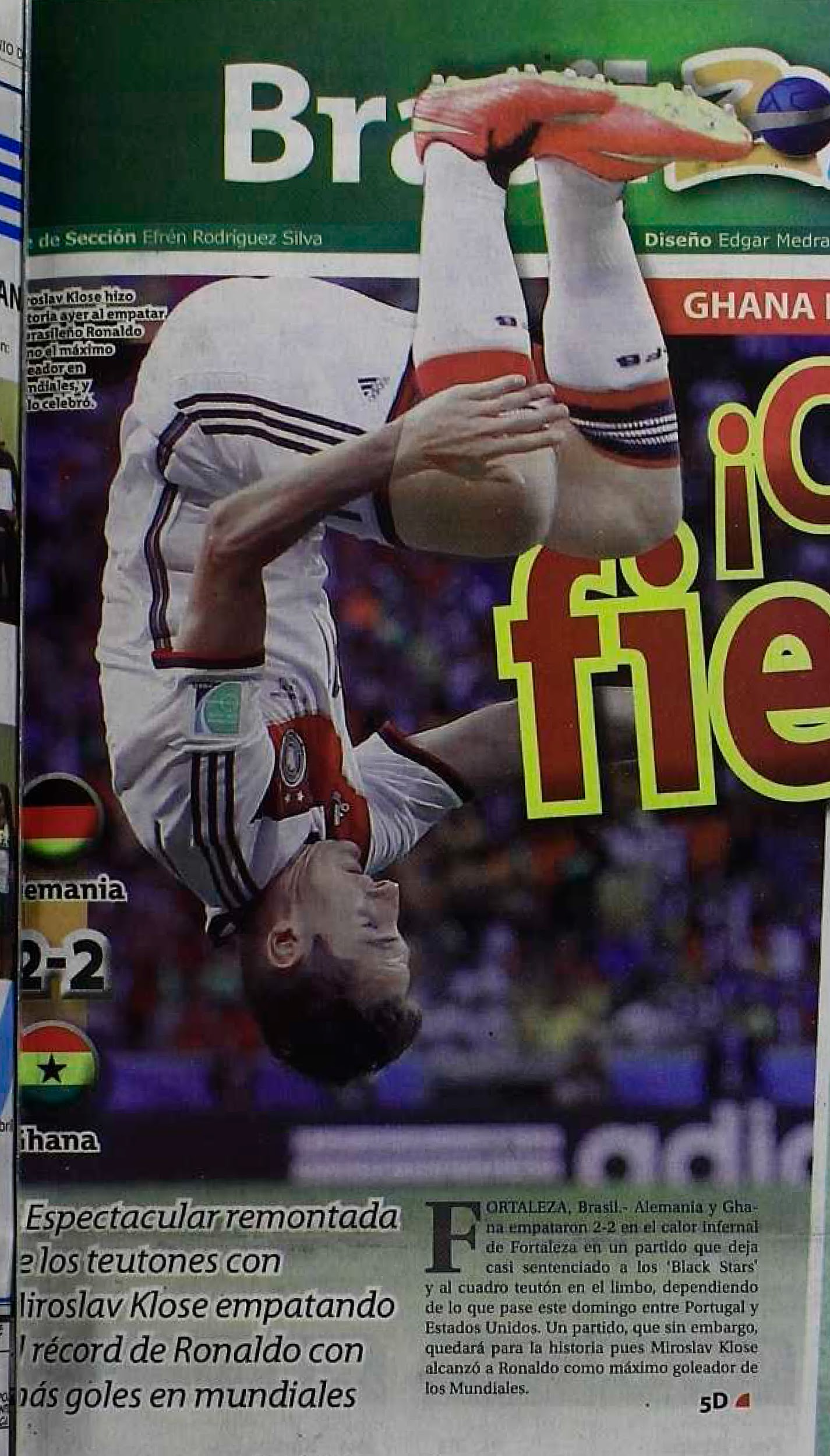 22 de junio de 2014, El Heraldo de Chihuahua, p. 53 - Miroslav Klose