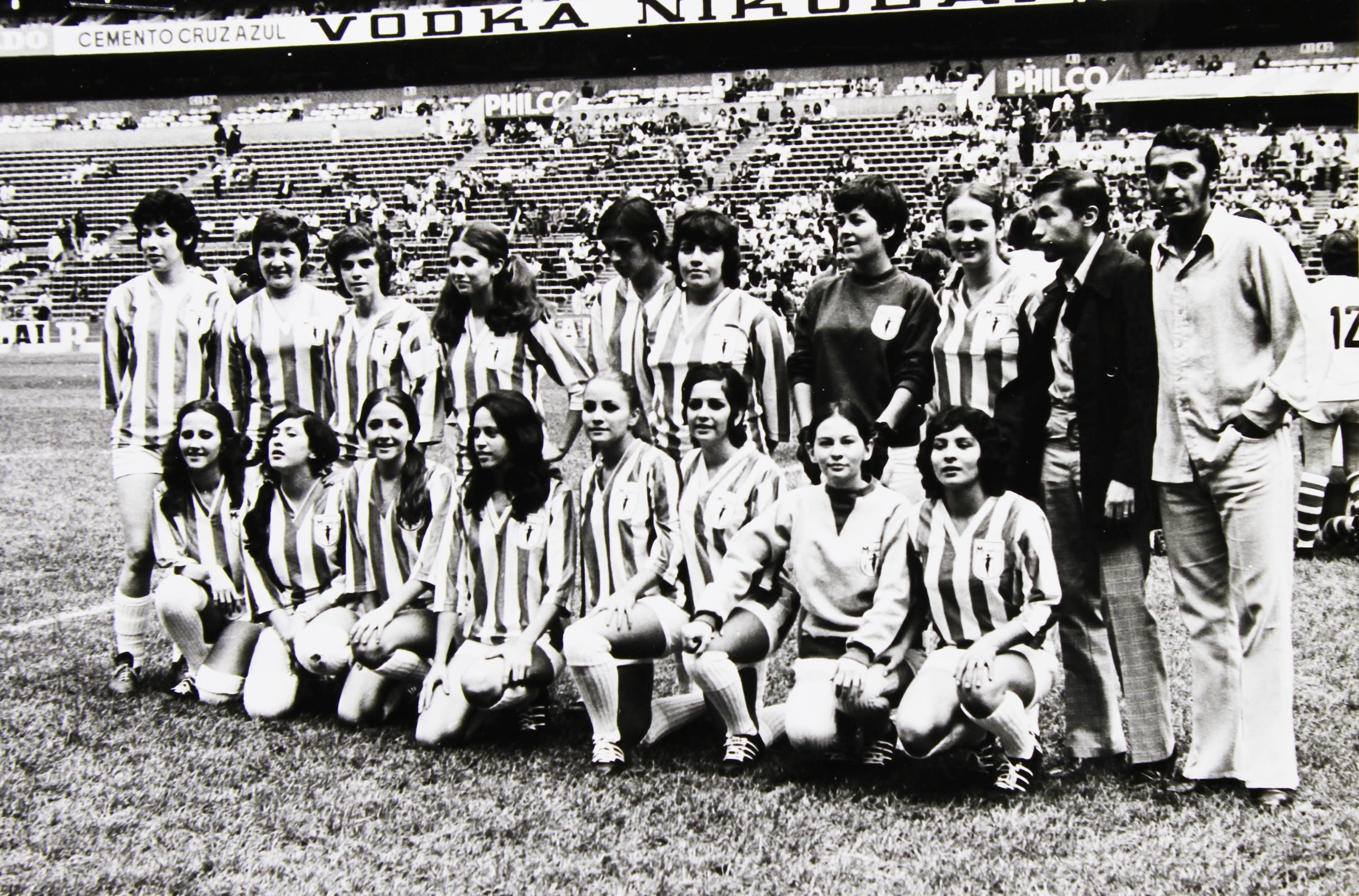 México 1971 - Selección mexicana con uniforme de rayas
