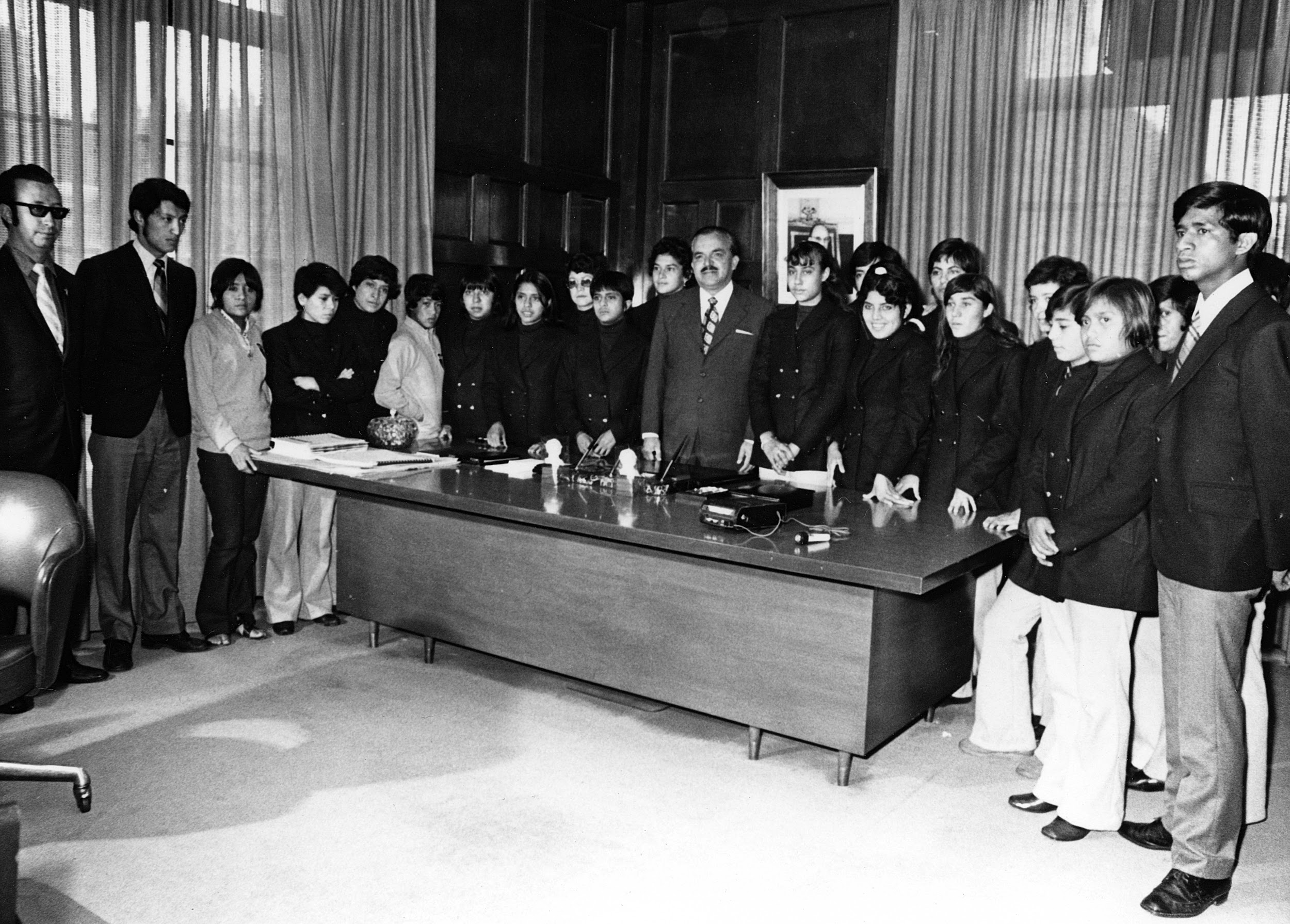 México, 8 de septiembre de 1971 - Selección Femenil Mexicana en oficina