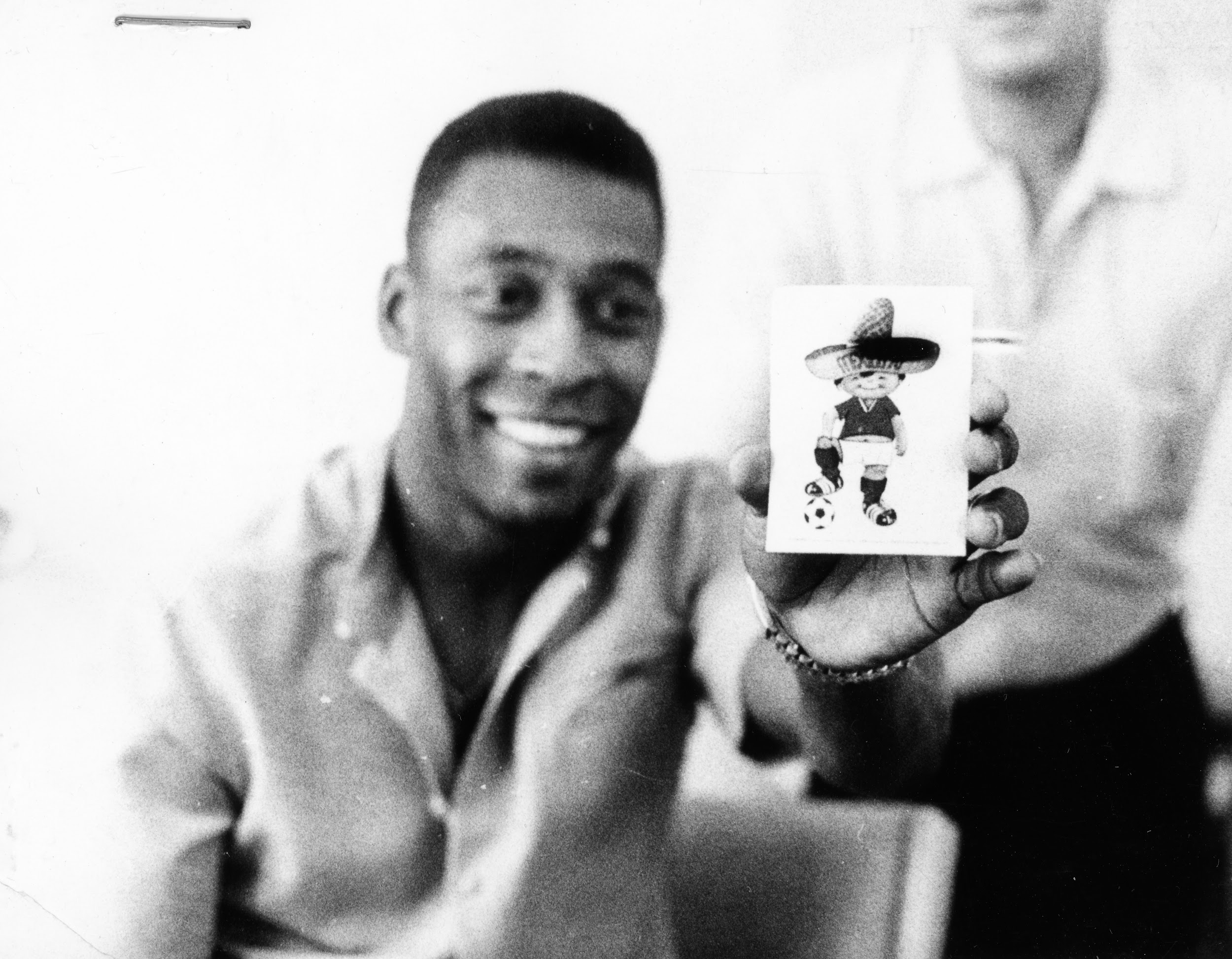 México 1970 - Pelé con la mascota Juanito